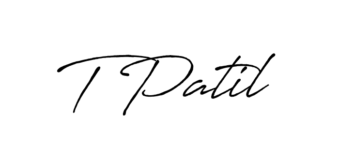 Also we have T Patil name is the best signature style. Create professional handwritten signature collection using Antro_Vectra_Bolder autograph style. T Patil signature style 7 images and pictures png