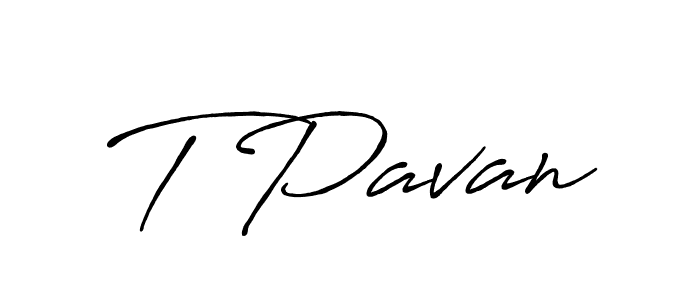 T Pavan stylish signature style. Best Handwritten Sign (Antro_Vectra_Bolder) for my name. Handwritten Signature Collection Ideas for my name T Pavan. T Pavan signature style 7 images and pictures png