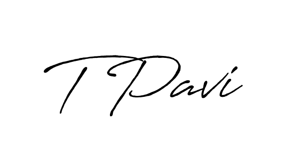 Create a beautiful signature design for name T Pavi. With this signature (Antro_Vectra_Bolder) fonts, you can make a handwritten signature for free. T Pavi signature style 7 images and pictures png