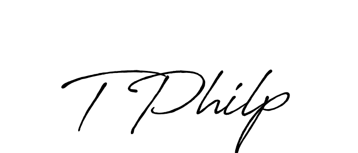 Best and Professional Signature Style for T Philp. Antro_Vectra_Bolder Best Signature Style Collection. T Philp signature style 7 images and pictures png