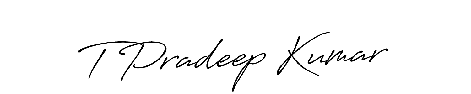 Similarly Antro_Vectra_Bolder is the best handwritten signature design. Signature creator online .You can use it as an online autograph creator for name T Pradeep Kumar. T Pradeep Kumar signature style 7 images and pictures png