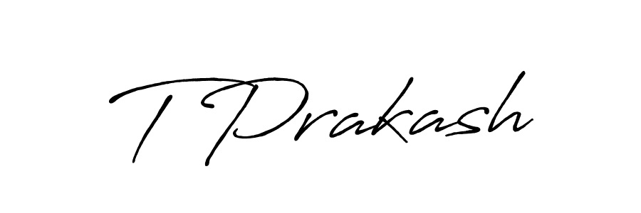 How to make T Prakash signature? Antro_Vectra_Bolder is a professional autograph style. Create handwritten signature for T Prakash name. T Prakash signature style 7 images and pictures png