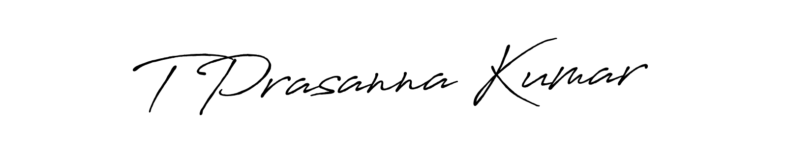 Create a beautiful signature design for name T Prasanna Kumar. With this signature (Antro_Vectra_Bolder) fonts, you can make a handwritten signature for free. T Prasanna Kumar signature style 7 images and pictures png