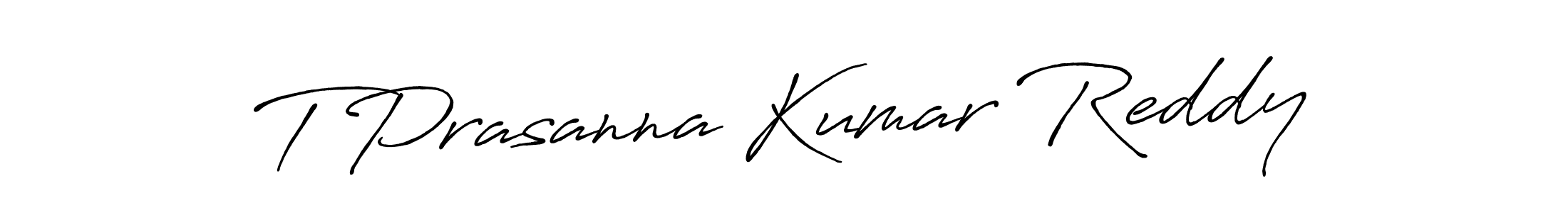 How to make T Prasanna Kumar Reddy name signature. Use Antro_Vectra_Bolder style for creating short signs online. This is the latest handwritten sign. T Prasanna Kumar Reddy signature style 7 images and pictures png