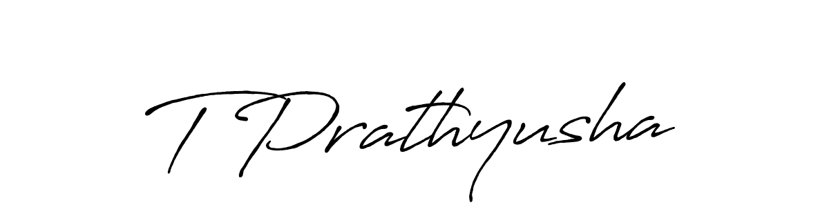 Make a beautiful signature design for name T Prathyusha. Use this online signature maker to create a handwritten signature for free. T Prathyusha signature style 7 images and pictures png