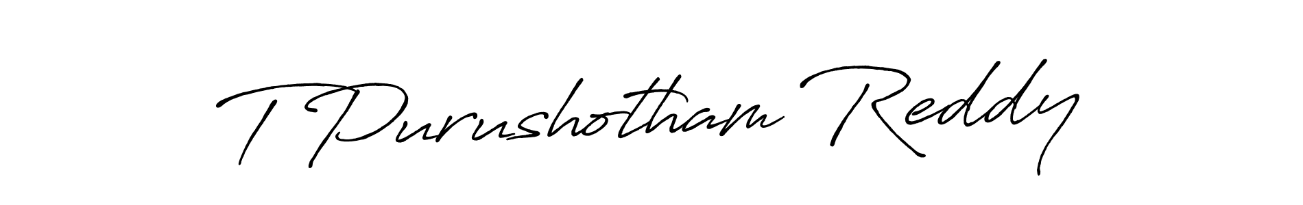 T Purushotham Reddy stylish signature style. Best Handwritten Sign (Antro_Vectra_Bolder) for my name. Handwritten Signature Collection Ideas for my name T Purushotham Reddy. T Purushotham Reddy signature style 7 images and pictures png