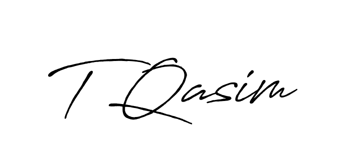 How to make T Qasim signature? Antro_Vectra_Bolder is a professional autograph style. Create handwritten signature for T Qasim name. T Qasim signature style 7 images and pictures png