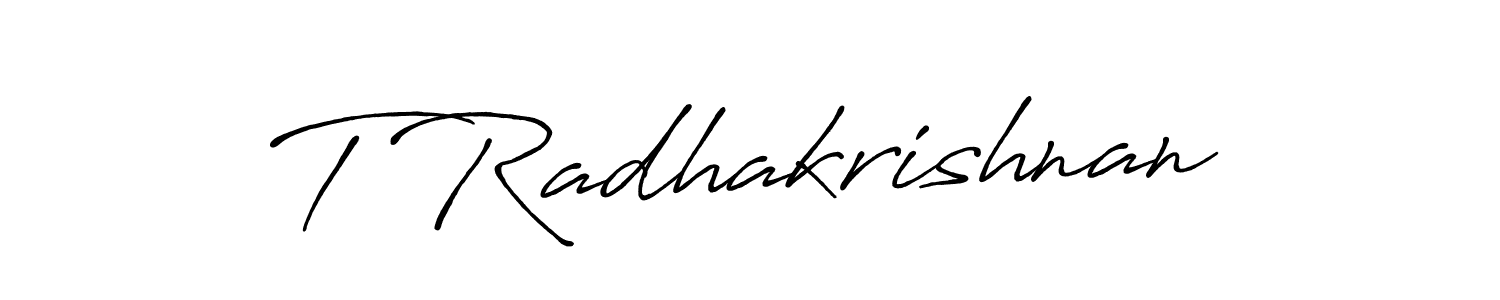 T Radhakrishnan stylish signature style. Best Handwritten Sign (Antro_Vectra_Bolder) for my name. Handwritten Signature Collection Ideas for my name T Radhakrishnan. T Radhakrishnan signature style 7 images and pictures png