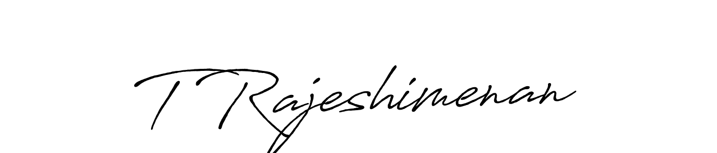 You can use this online signature creator to create a handwritten signature for the name T Rajeshimenan. This is the best online autograph maker. T Rajeshimenan signature style 7 images and pictures png