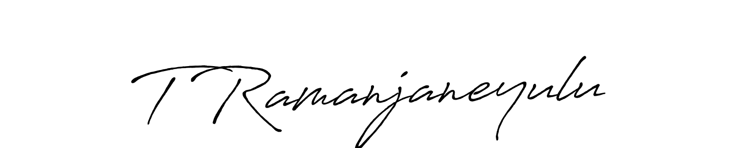 Use a signature maker to create a handwritten signature online. With this signature software, you can design (Antro_Vectra_Bolder) your own signature for name T Ramanjaneyulu. T Ramanjaneyulu signature style 7 images and pictures png