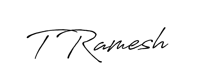 if you are searching for the best signature style for your name T Ramesh. so please give up your signature search. here we have designed multiple signature styles  using Antro_Vectra_Bolder. T Ramesh signature style 7 images and pictures png