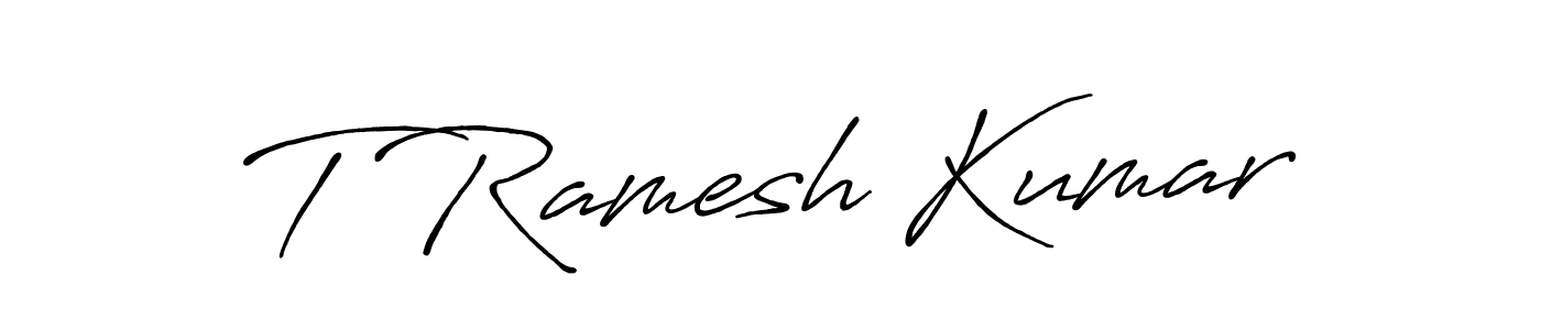 T Ramesh Kumar stylish signature style. Best Handwritten Sign (Antro_Vectra_Bolder) for my name. Handwritten Signature Collection Ideas for my name T Ramesh Kumar. T Ramesh Kumar signature style 7 images and pictures png