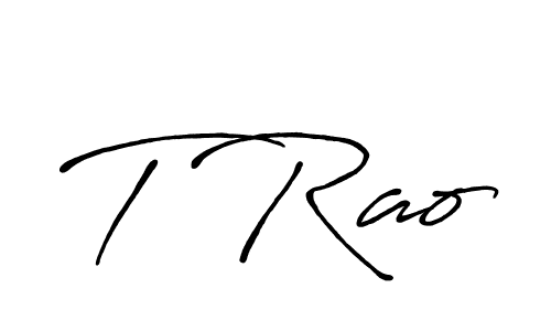 How to make T Rao signature? Antro_Vectra_Bolder is a professional autograph style. Create handwritten signature for T Rao name. T Rao signature style 7 images and pictures png