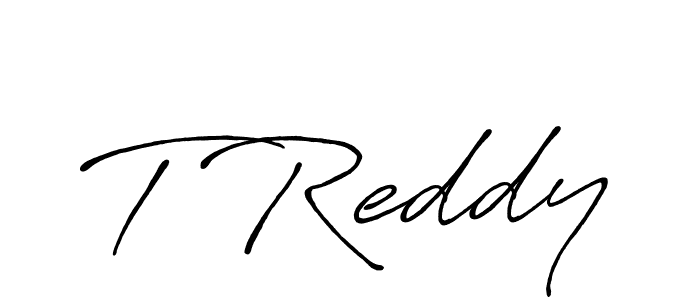 The best way (Antro_Vectra_Bolder) to make a short signature is to pick only two or three words in your name. The name T Reddy include a total of six letters. For converting this name. T Reddy signature style 7 images and pictures png