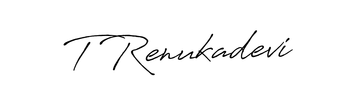 Make a beautiful signature design for name T Renukadevi. Use this online signature maker to create a handwritten signature for free. T Renukadevi signature style 7 images and pictures png