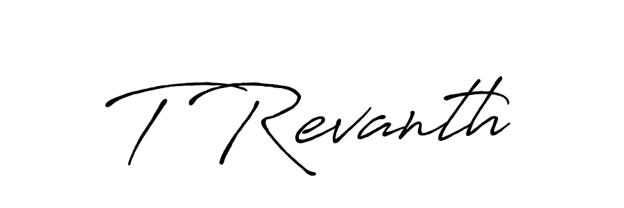Make a beautiful signature design for name T Revanth. With this signature (Antro_Vectra_Bolder) style, you can create a handwritten signature for free. T Revanth signature style 7 images and pictures png