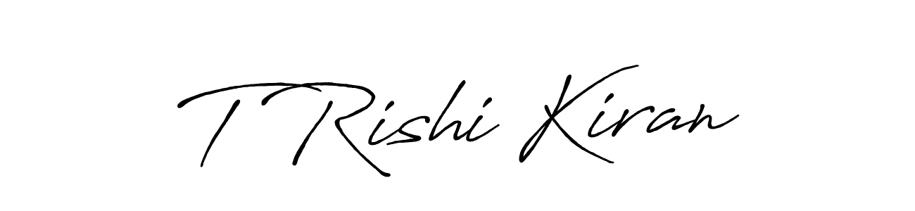 T Rishi Kiran stylish signature style. Best Handwritten Sign (Antro_Vectra_Bolder) for my name. Handwritten Signature Collection Ideas for my name T Rishi Kiran. T Rishi Kiran signature style 7 images and pictures png
