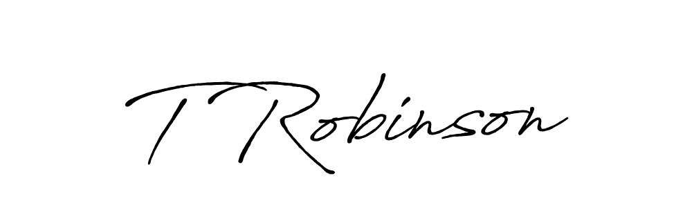 The best way (Antro_Vectra_Bolder) to make a short signature is to pick only two or three words in your name. The name T Robinson include a total of six letters. For converting this name. T Robinson signature style 7 images and pictures png