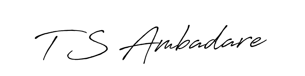 How to make T S Ambadare signature? Antro_Vectra_Bolder is a professional autograph style. Create handwritten signature for T S Ambadare name. T S Ambadare signature style 7 images and pictures png