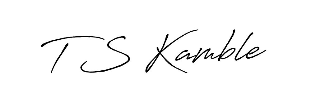T S Kamble stylish signature style. Best Handwritten Sign (Antro_Vectra_Bolder) for my name. Handwritten Signature Collection Ideas for my name T S Kamble. T S Kamble signature style 7 images and pictures png