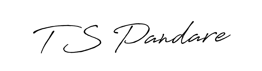 Also we have T S Pandare name is the best signature style. Create professional handwritten signature collection using Antro_Vectra_Bolder autograph style. T S Pandare signature style 7 images and pictures png
