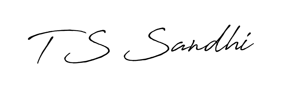 Create a beautiful signature design for name T S Sandhi. With this signature (Antro_Vectra_Bolder) fonts, you can make a handwritten signature for free. T S Sandhi signature style 7 images and pictures png