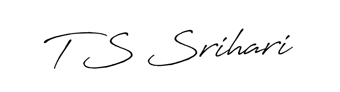 Use a signature maker to create a handwritten signature online. With this signature software, you can design (Antro_Vectra_Bolder) your own signature for name T S Srihari. T S Srihari signature style 7 images and pictures png