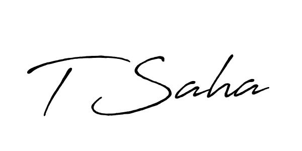 It looks lik you need a new signature style for name T Saha. Design unique handwritten (Antro_Vectra_Bolder) signature with our free signature maker in just a few clicks. T Saha signature style 7 images and pictures png