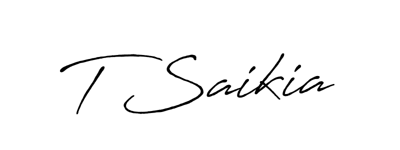 Also You can easily find your signature by using the search form. We will create T Saikia name handwritten signature images for you free of cost using Antro_Vectra_Bolder sign style. T Saikia signature style 7 images and pictures png