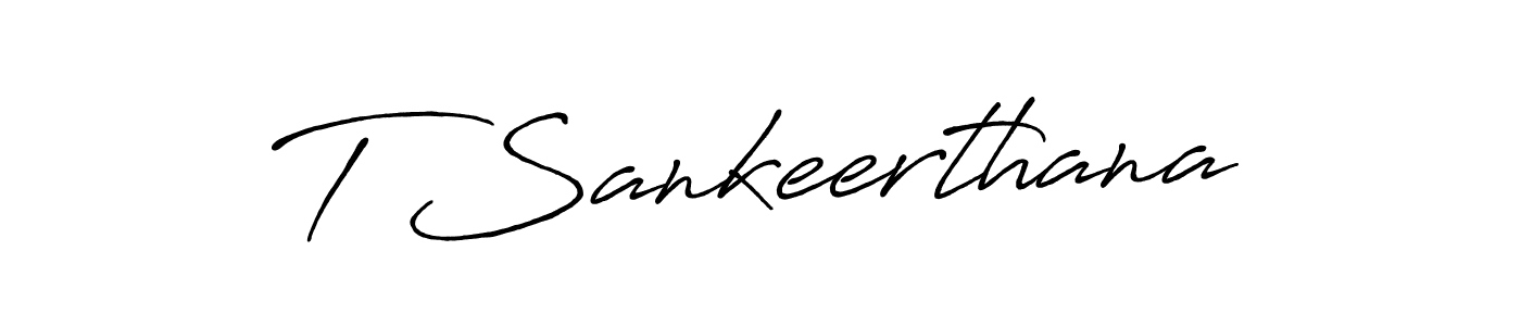 Create a beautiful signature design for name T Sankeerthana. With this signature (Antro_Vectra_Bolder) fonts, you can make a handwritten signature for free. T Sankeerthana signature style 7 images and pictures png