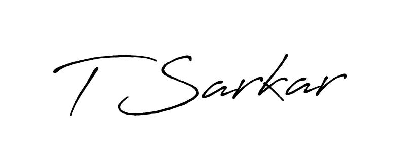 Create a beautiful signature design for name T Sarkar. With this signature (Antro_Vectra_Bolder) fonts, you can make a handwritten signature for free. T Sarkar signature style 7 images and pictures png