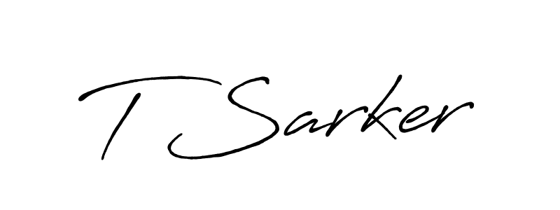 Also we have T Sarker name is the best signature style. Create professional handwritten signature collection using Antro_Vectra_Bolder autograph style. T Sarker signature style 7 images and pictures png