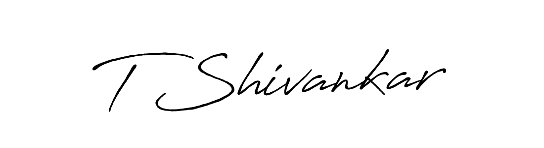 Create a beautiful signature design for name T Shivankar. With this signature (Antro_Vectra_Bolder) fonts, you can make a handwritten signature for free. T Shivankar signature style 7 images and pictures png