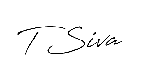 Make a beautiful signature design for name T Siva. With this signature (Antro_Vectra_Bolder) style, you can create a handwritten signature for free. T Siva signature style 7 images and pictures png