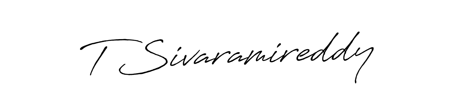 Create a beautiful signature design for name T Sivaramireddy. With this signature (Antro_Vectra_Bolder) fonts, you can make a handwritten signature for free. T Sivaramireddy signature style 7 images and pictures png