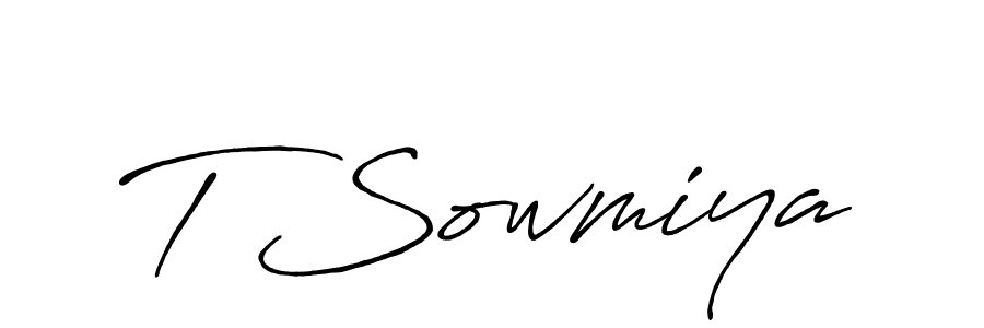 How to make T Sowmiya signature? Antro_Vectra_Bolder is a professional autograph style. Create handwritten signature for T Sowmiya name. T Sowmiya signature style 7 images and pictures png