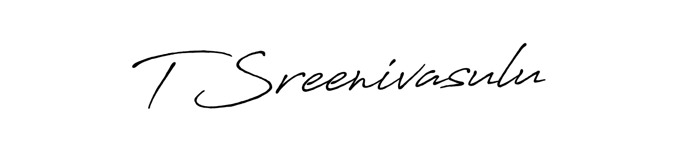 You should practise on your own different ways (Antro_Vectra_Bolder) to write your name (T Sreenivasulu) in signature. don't let someone else do it for you. T Sreenivasulu signature style 7 images and pictures png