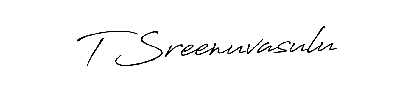 T Sreenuvasulu stylish signature style. Best Handwritten Sign (Antro_Vectra_Bolder) for my name. Handwritten Signature Collection Ideas for my name T Sreenuvasulu. T Sreenuvasulu signature style 7 images and pictures png