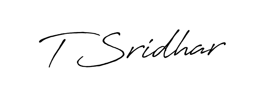 How to make T Sridhar signature? Antro_Vectra_Bolder is a professional autograph style. Create handwritten signature for T Sridhar name. T Sridhar signature style 7 images and pictures png