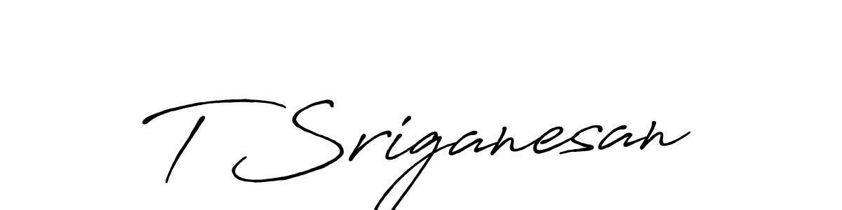 Design your own signature with our free online signature maker. With this signature software, you can create a handwritten (Antro_Vectra_Bolder) signature for name T Sriganesan. T Sriganesan signature style 7 images and pictures png