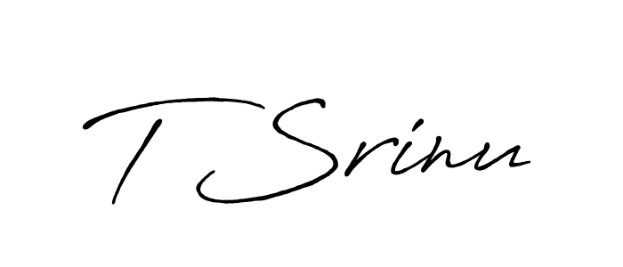 if you are searching for the best signature style for your name T Srinu. so please give up your signature search. here we have designed multiple signature styles  using Antro_Vectra_Bolder. T Srinu signature style 7 images and pictures png
