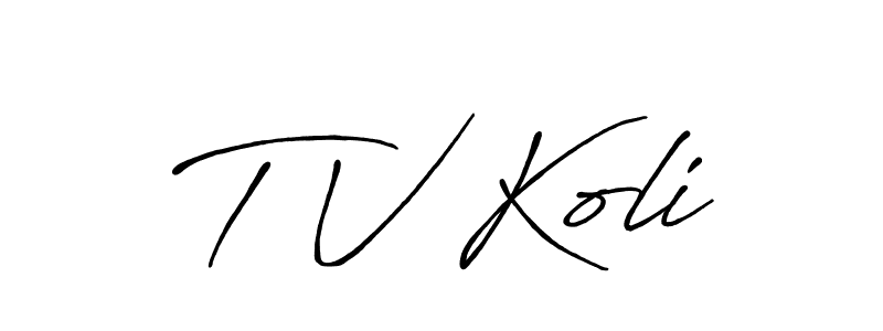 You can use this online signature creator to create a handwritten signature for the name T V Koli. This is the best online autograph maker. T V Koli signature style 7 images and pictures png