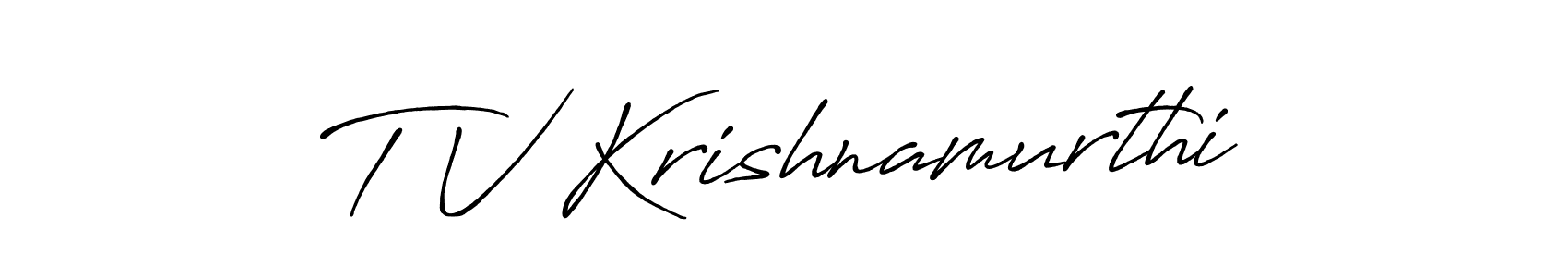 T V Krishnamurthi stylish signature style. Best Handwritten Sign (Antro_Vectra_Bolder) for my name. Handwritten Signature Collection Ideas for my name T V Krishnamurthi. T V Krishnamurthi signature style 7 images and pictures png