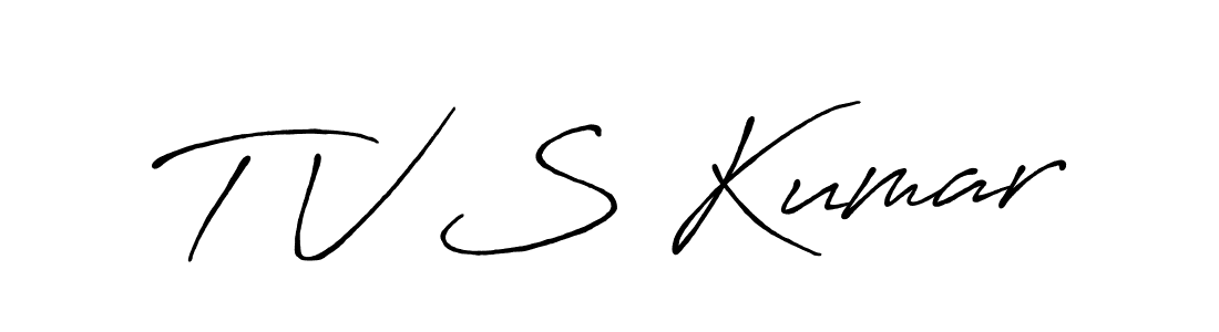 Use a signature maker to create a handwritten signature online. With this signature software, you can design (Antro_Vectra_Bolder) your own signature for name T V S Kumar. T V S Kumar signature style 7 images and pictures png