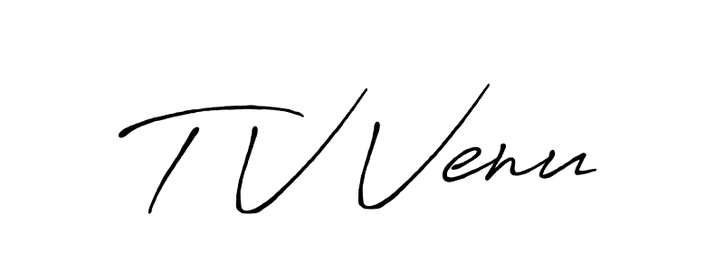 Similarly Antro_Vectra_Bolder is the best handwritten signature design. Signature creator online .You can use it as an online autograph creator for name T V Venu. T V Venu signature style 7 images and pictures png