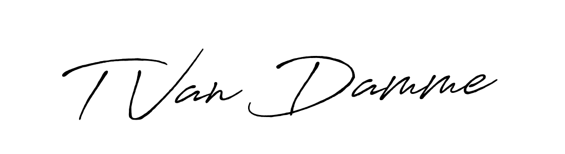 Also we have T Van Damme name is the best signature style. Create professional handwritten signature collection using Antro_Vectra_Bolder autograph style. T Van Damme signature style 7 images and pictures png