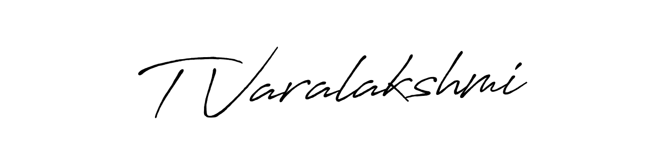 Use a signature maker to create a handwritten signature online. With this signature software, you can design (Antro_Vectra_Bolder) your own signature for name T Varalakshmi. T Varalakshmi signature style 7 images and pictures png