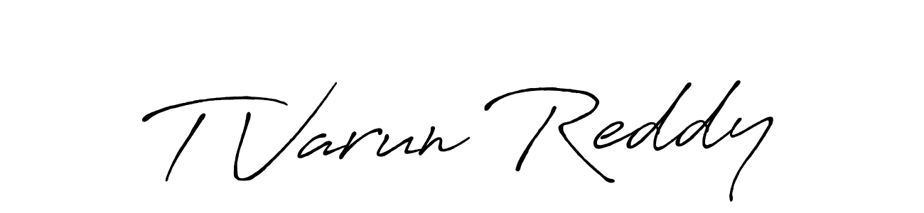 Use a signature maker to create a handwritten signature online. With this signature software, you can design (Antro_Vectra_Bolder) your own signature for name T Varun Reddy. T Varun Reddy signature style 7 images and pictures png