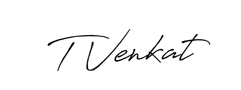 Create a beautiful signature design for name T Venkat. With this signature (Antro_Vectra_Bolder) fonts, you can make a handwritten signature for free. T Venkat signature style 7 images and pictures png