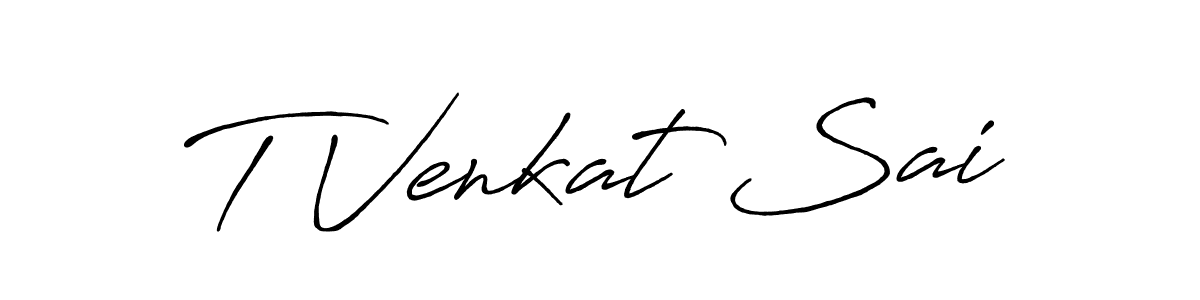 Design your own signature with our free online signature maker. With this signature software, you can create a handwritten (Antro_Vectra_Bolder) signature for name T Venkat Sai. T Venkat Sai signature style 7 images and pictures png
